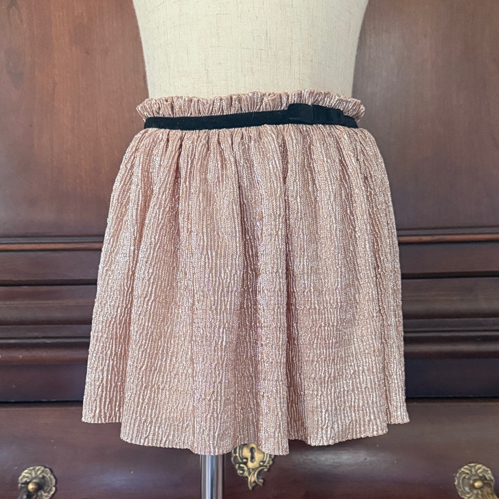 Kate Spade Girls 3T Rose Gold Metallic Party Skirt Holiday Special Occasion